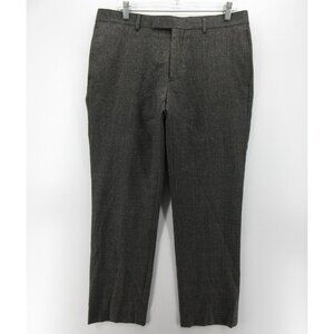 Sandro Paris Pants 34X29 Wool Tweed Trousers Glen Plaid Classic EU 44